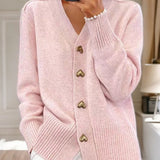 Adele™ Cardigan Elegante com Botões de Coração