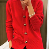 Adele™ Cardigan Elegante com Botões de Coração