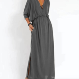 Flávia - Vestido com Decote em V