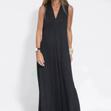 Ana - Vestido comprido elegante + casaco de malha a condizer
