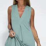 Ana - Vestido comprido elegante + casaco de malha a condizer