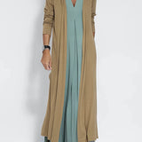 Ana - Vestido comprido elegante + casaco de malha a condizer