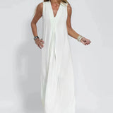 Ana - Vestido comprido elegante + casaco de malha a condizer
