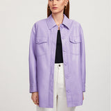 Shacket Casaco de Couro
