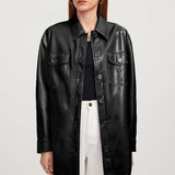 Shacket Casaco de Couro