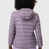 Puffer Casaco Leve com Enchimento de Penas