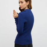 Sweater Polo de Malha Justo