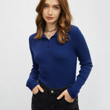 Sweater Polo de Malha Justo