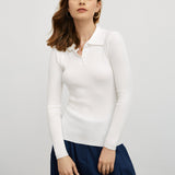 Sweater Polo de Malha Justo