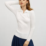 Sweater Polo de Malha Justo